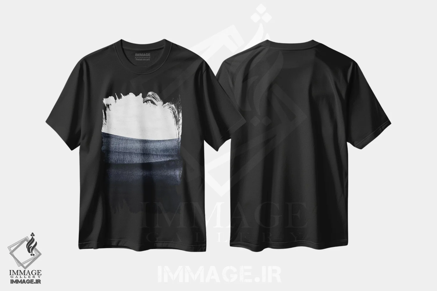 تیشرت مشکی طرح دار دنیز، آبستره اثر لیمُو | immage.ir