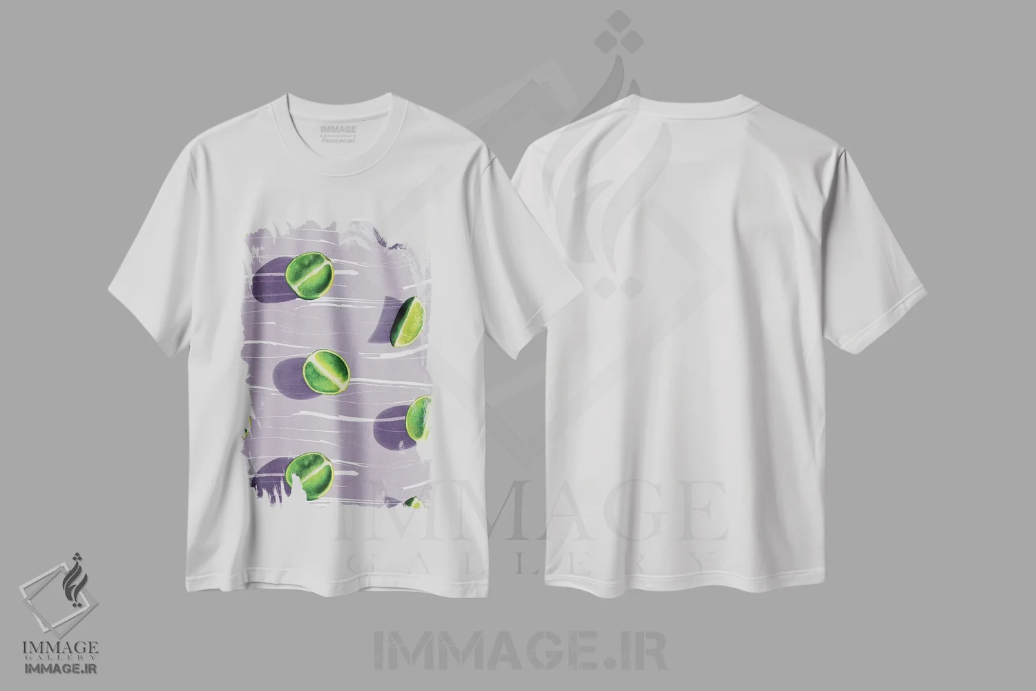 تیشرت سفید طرح دار میوه X-I، هنر فاخر معاصر اثر لیمُو | immage.ir
