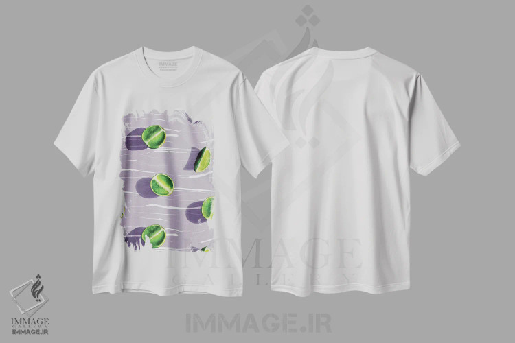 تیشرت سفید طرح دار میوه X-I، هنر فاخر معاصر اثر لیمُو | immage.ir