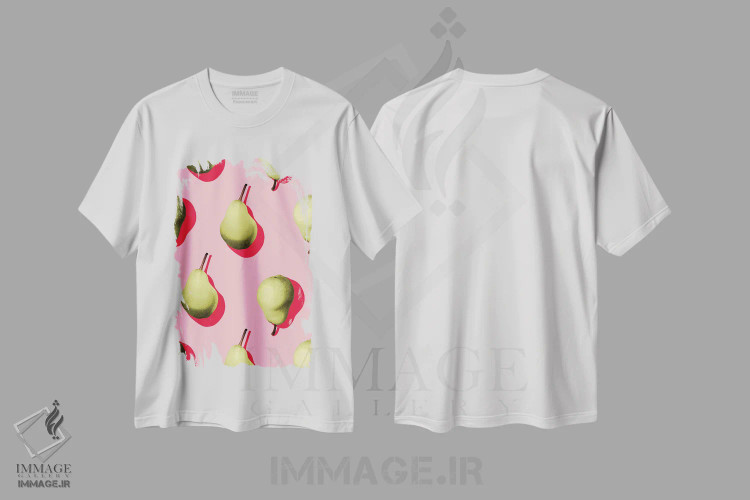 تیشرت سفید طرح دار میوه XVII، هنر فاخر معاصر اثر لیمُو | immage.ir