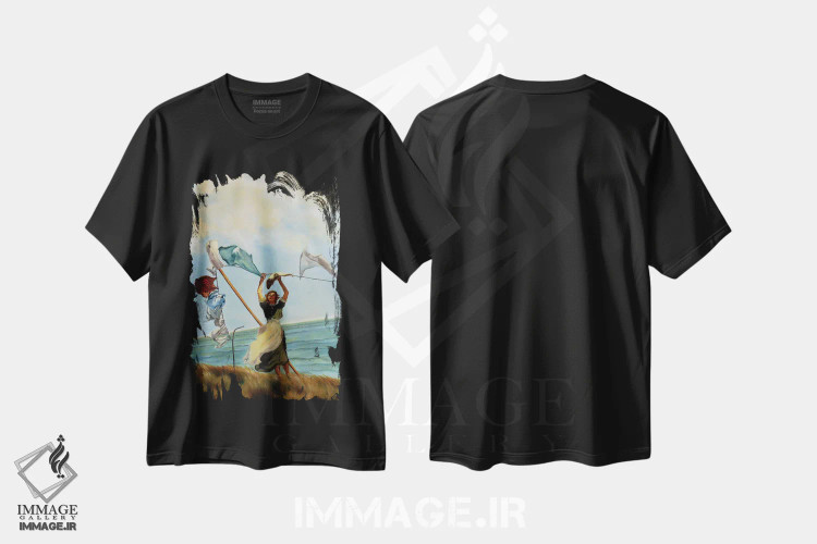 تیشرت مشکی طرح دار باد تابستانی، دکور ساحلی اثر ادینا لومولر | immage.ir