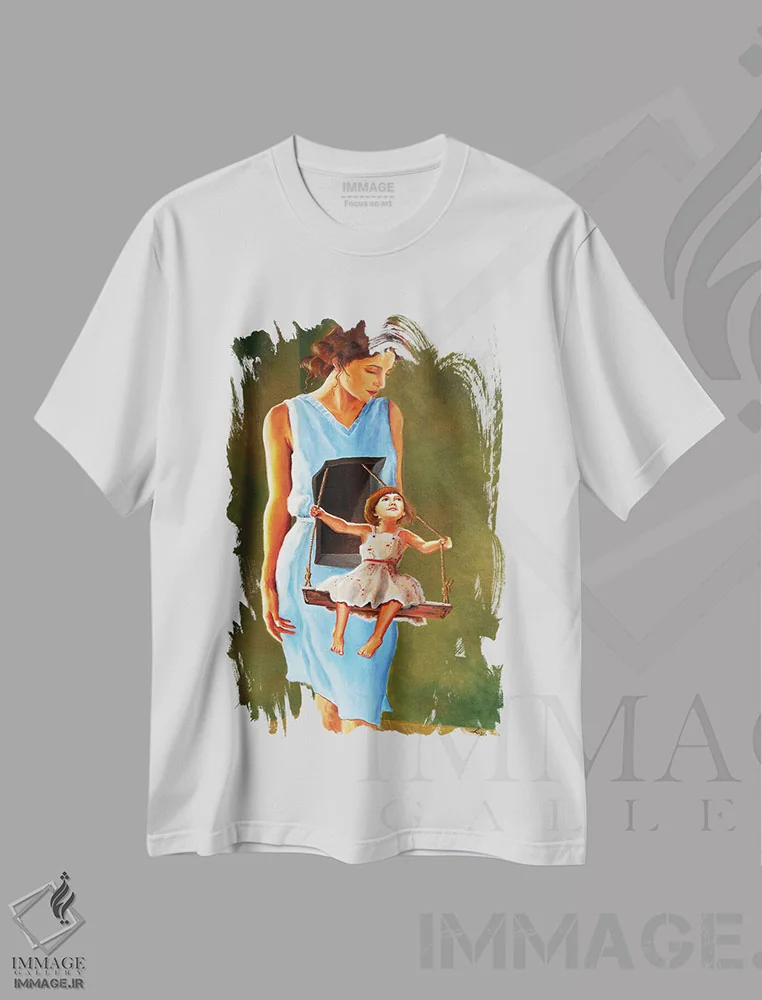 تیشرت سفید طرح دار انتخاب با توست، هنر فاخر کلاسیک اثر ادینا لومولر | immage.ir