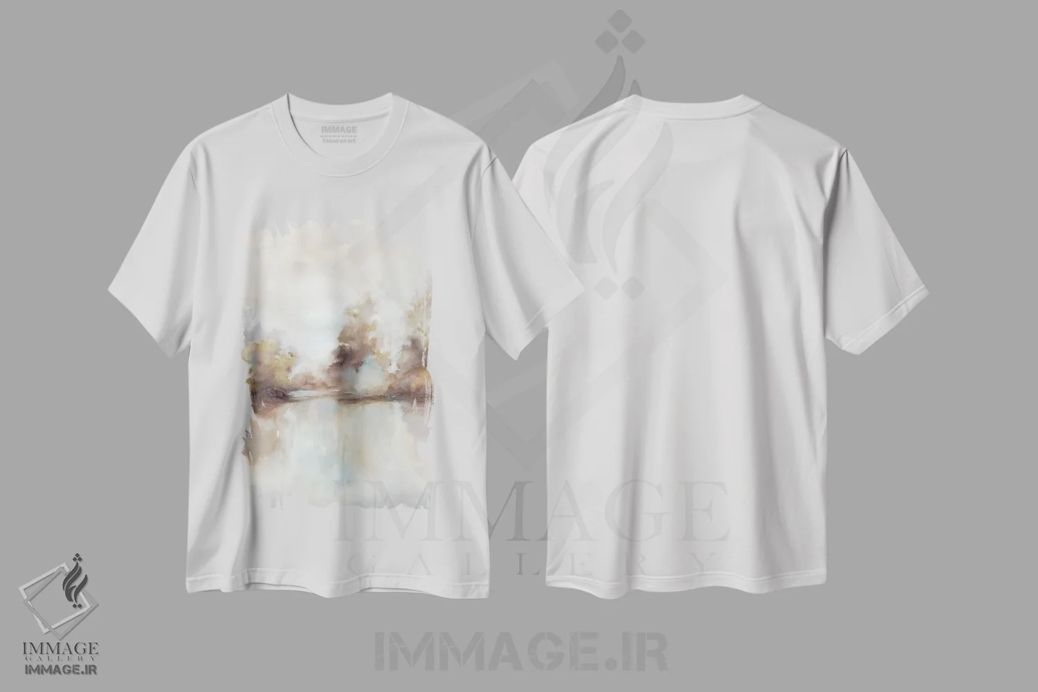 تیشرت سفید طرح دار واحه آرامش I، دکور معاصر اثر لونا ماویس | immage.ir