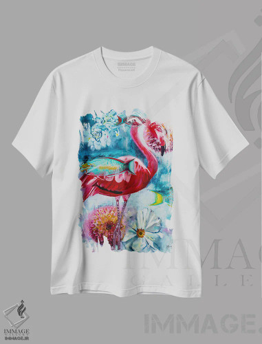 تیشرت سفید طرح دار برای همیشه، دکور معاصر اثر لیندا مک کلور | فروشگاه ایماژ