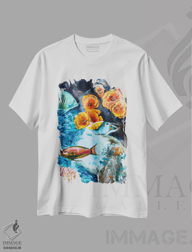 تیشرت سفید طرح دار خرس قطبی، دکور معاصر اثر لیندا مک کلور | فروشگاه ایماژ