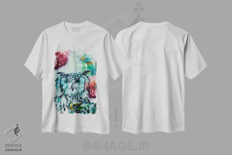 تیشرت سفید طرح دار هوش، دکور معاصر اثر لیندا مک کلور | immage.ir