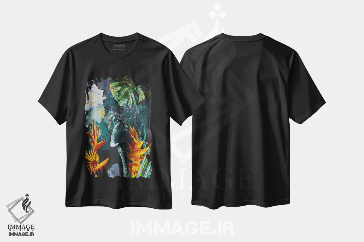تیشرت مشکی طرح دار مادی شدن، دکور معاصر اثر لیندا مک کلور | immage.ir