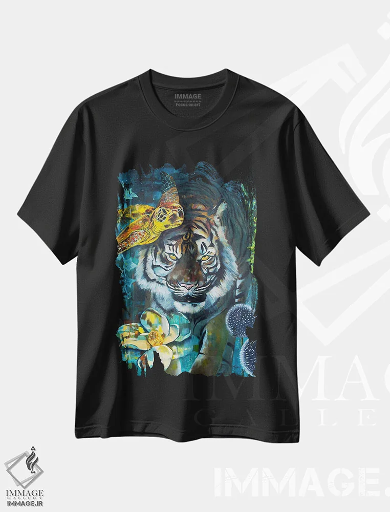 تیشرت مشکی طرح دار به غریزه ات اعتماد کن، دکور معاصر اثر لیندا مک کلور | فروشگاه ایماژ