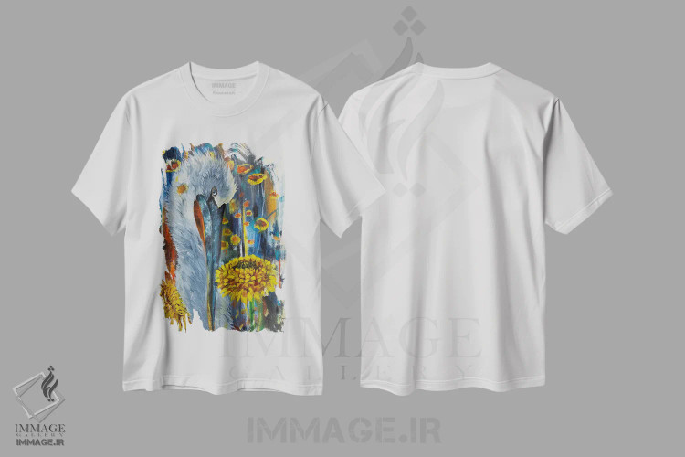 تیشرت سفید طرح دار فک و مگنولیا، دکور معاصر اثر لیندا مک کلور | immage.ir