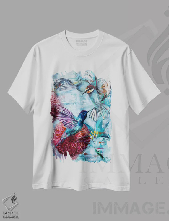 تیشرت سفید طرح دار فهمیدن، دکور معاصر اثر لیندا مک کلور | فروشگاه ایماژ