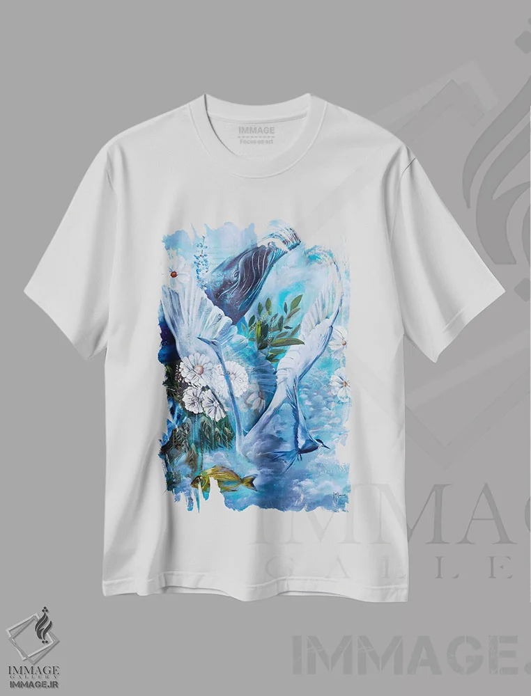 تیشرت سفید طرح دار وفور غیرقابل تصور، دکور معاصر اثر لیندا مک کلور | immage.ir