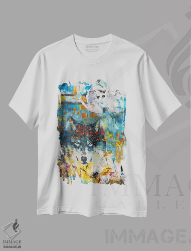 تیشرت سفید طرح دار دفن شده در جانم، دکور معاصر اثر لیندا مک کلور | فروشگاه ایماژ