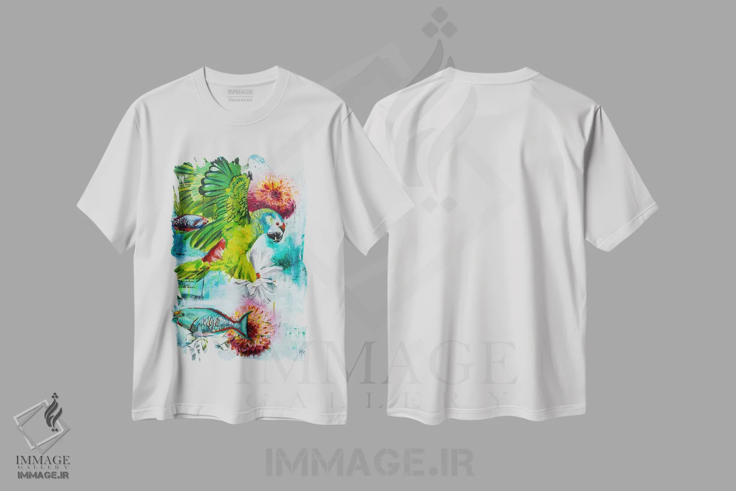 تیشرت سفید طرح دار هماهنگی، دکور معاصر اثر لیندا مک کلور | immage.ir