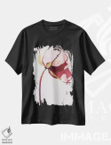تیشرت مشکی طرح دار عشق یک گل رز است ۱، تزئینی اثر لیندا استلینگ | فروشگاه ایماژ