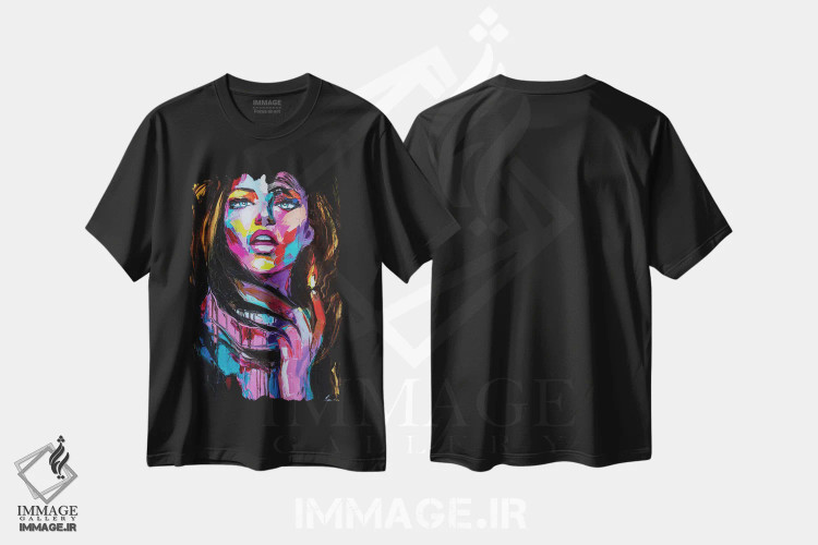 تیشرت مشکی طرح دار اگر لازم باشد، دکور معاصر اثر لانا فری | فروشگاه ایماژ