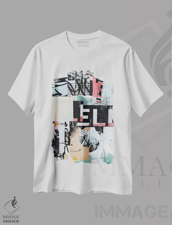 تیشرت سفید طرح دار به من بگو اثر لِنه ان جنسن | فروشگاه ایماژ