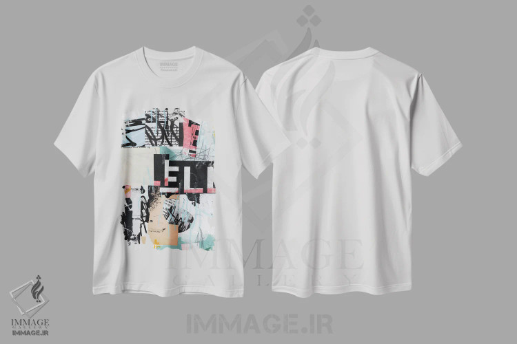 تیشرت سفید طرح دار به من بگو اثر لِنه ان جنسن | فروشگاه ایماژ