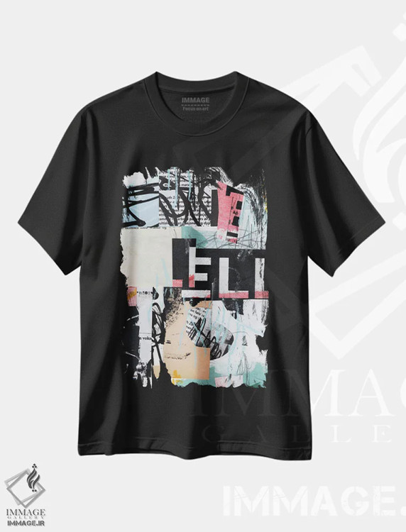تیشرت مشکی طرح دار به من بگو اثر لِنه ان جنسن | immage.ir