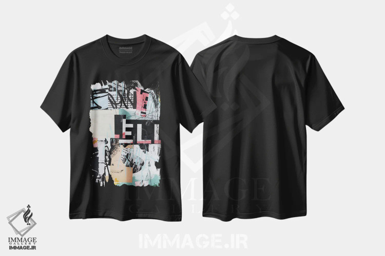 تیشرت مشکی طرح دار به من بگو اثر لِنه ان جنسن | immage.ir