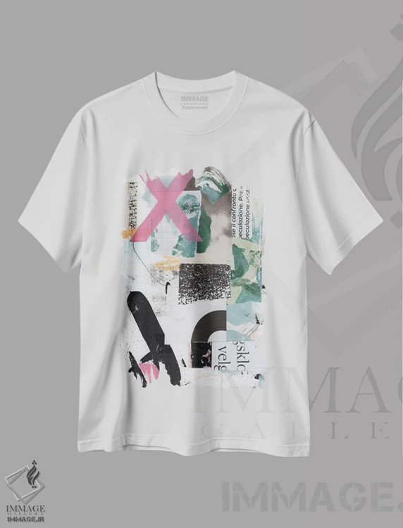 تیشرت سفید طرح دار ایکس اثر لِنه ان جنسن | immage.ir