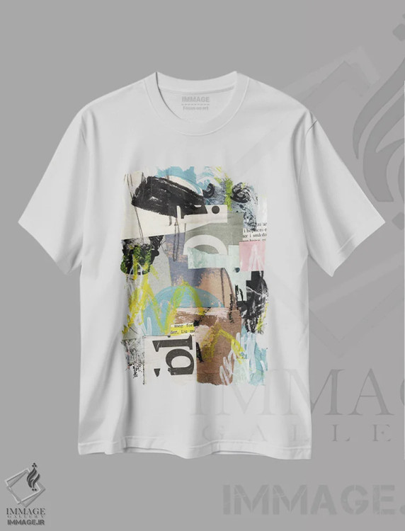 تیشرت سفید طرح دار تو و من اثر لِنه ان جنسن | فروشگاه ایماژ