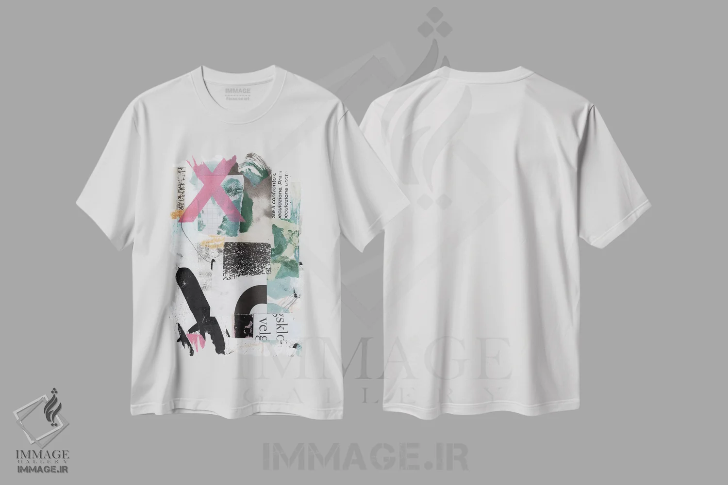 تیشرت سفید طرح دار ایکس اثر لِنه ان جنسن | immage.ir