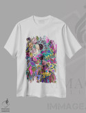 تیشرت سفید طرح دار گل ها هفتم، دکور بوهمی اثر لنکا اشتسنا | immage.ir