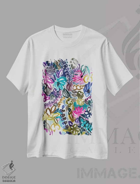 تیشرت سفید طرح دار گل ها یازدهم، دکور بوهمی اثر لنکا اشتسنا | immage.ir