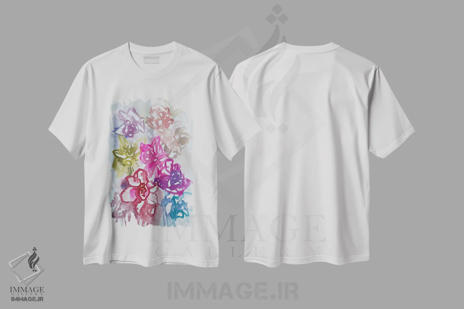 تیشرت سفید طرح دار نرگس ها یک، دکور بوهمی اثر لنکا اشتسنا | immage.ir