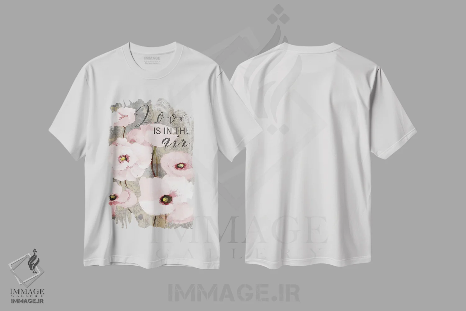 تیشرت سفید طرح دار شقایق های شرمگین کیندل یک، تزئینی اثر لِینی لورث | immage.ir