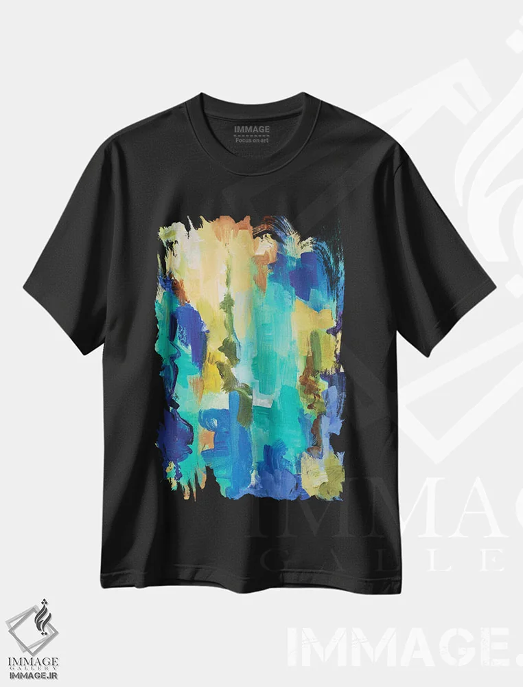 تیشرت مشکی طرح دار "سرناد II" اثر لِینی لورث | فروشگاه ایماژ