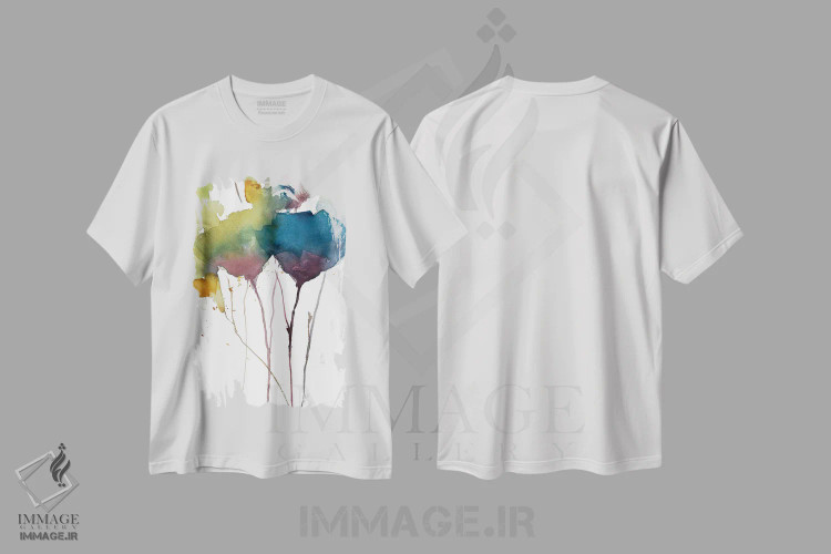 تیشرت سفید طرح دار "لطافت گل های وحشی II"، تزئینی اثر لِینی لورث | فروشگاه ایماژ