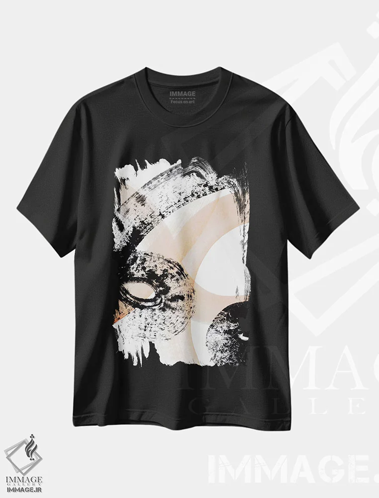 تیشرت مشکی طرح دار "از رؤیا به واقعیت I" اثر لِینی لورث | فروشگاه ایماژ