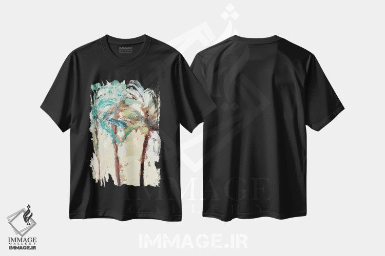تیشرت مشکی طرح دار "صبح روشن جزیره II"، دکور ساحلی اثر لِینی لورث | immage.ir