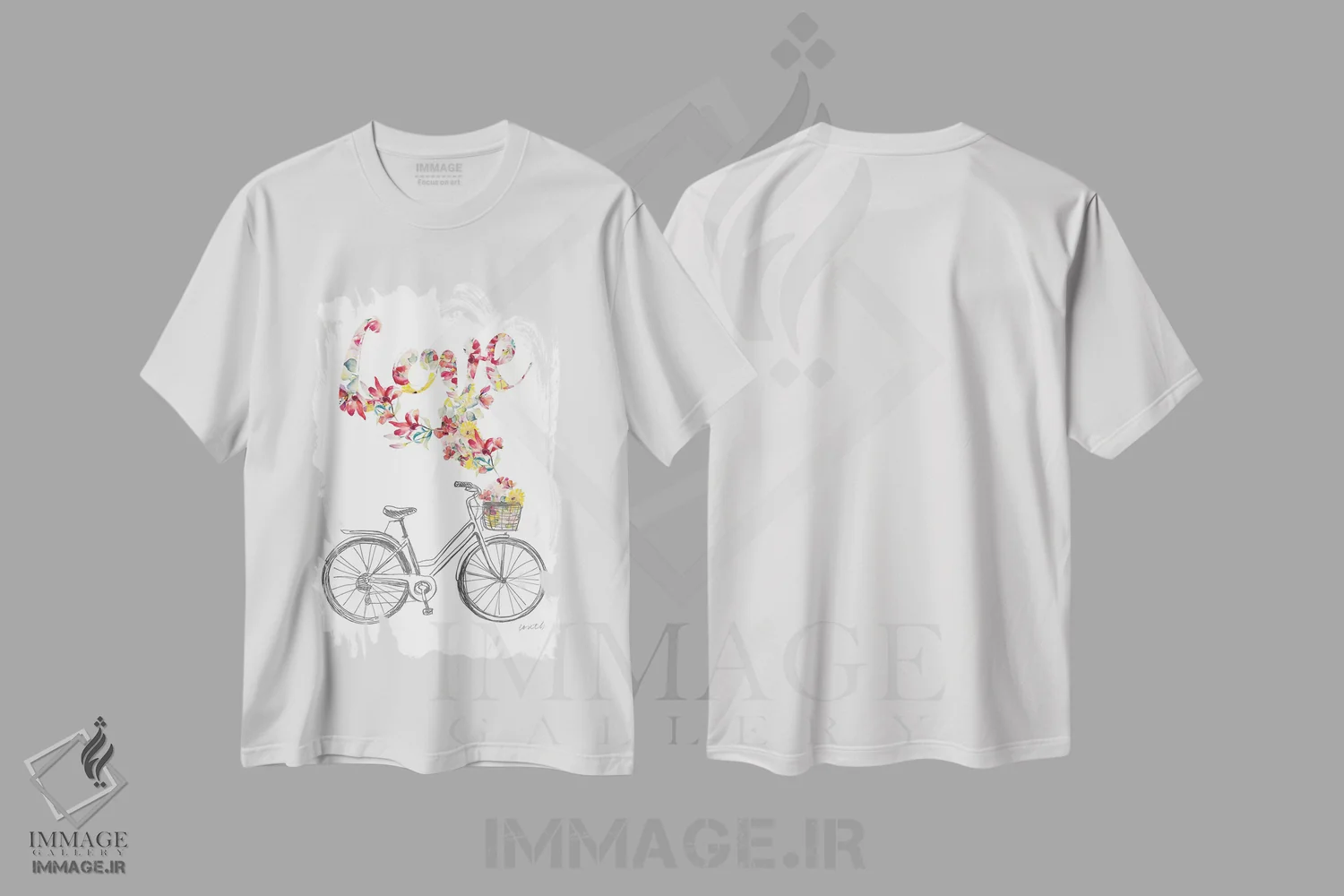 تیشرت سفید طرح دار "عشق و صلح I"، دکور معاصر اثر لِینی لورث | immage.ir