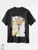 تیشرت مشکی طرح دار "چیتای ایستاده"، دکور معاصر اثر لِینی لورث | فروشگاه ایماژ