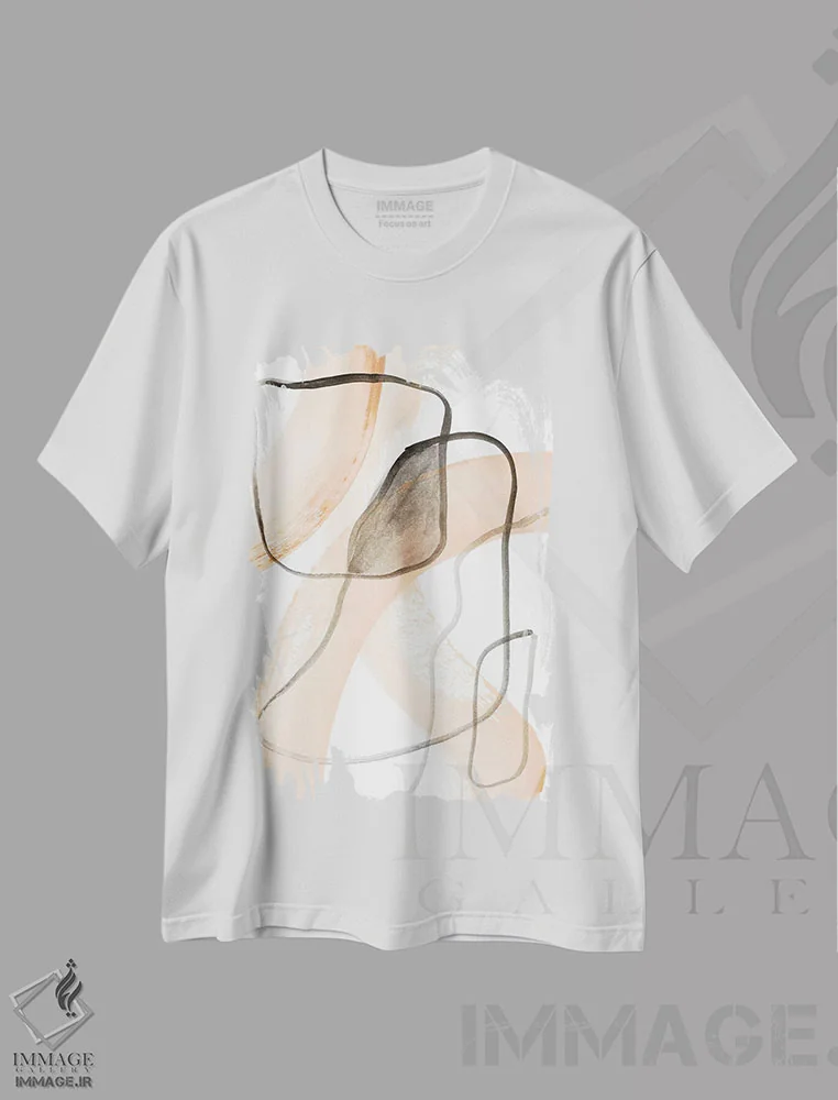 تیشرت سفید طرح دار "راه های اصلی I" اثر لِینی لورث | immage.ir