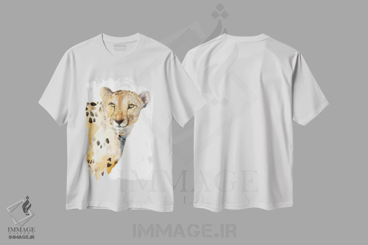 تیشرت سفید طرح دار "چیتای ایستاده"، دکور معاصر اثر لِینی لورث | immage.ir