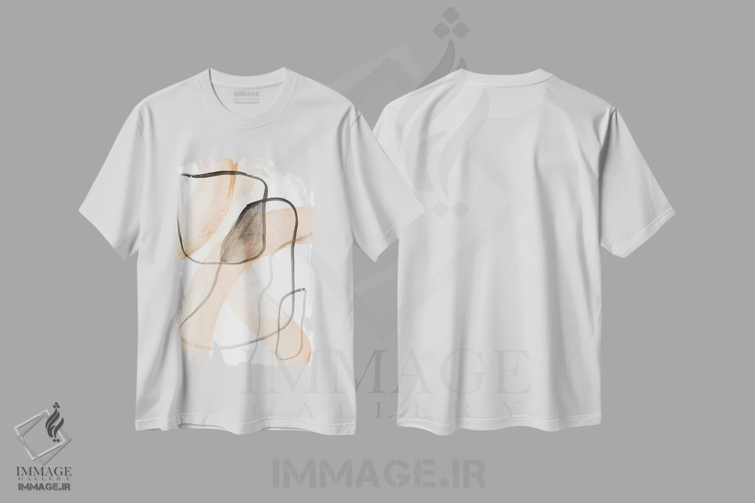 تیشرت سفید طرح دار "راه های اصلی I" اثر لِینی لورث | immage.ir
