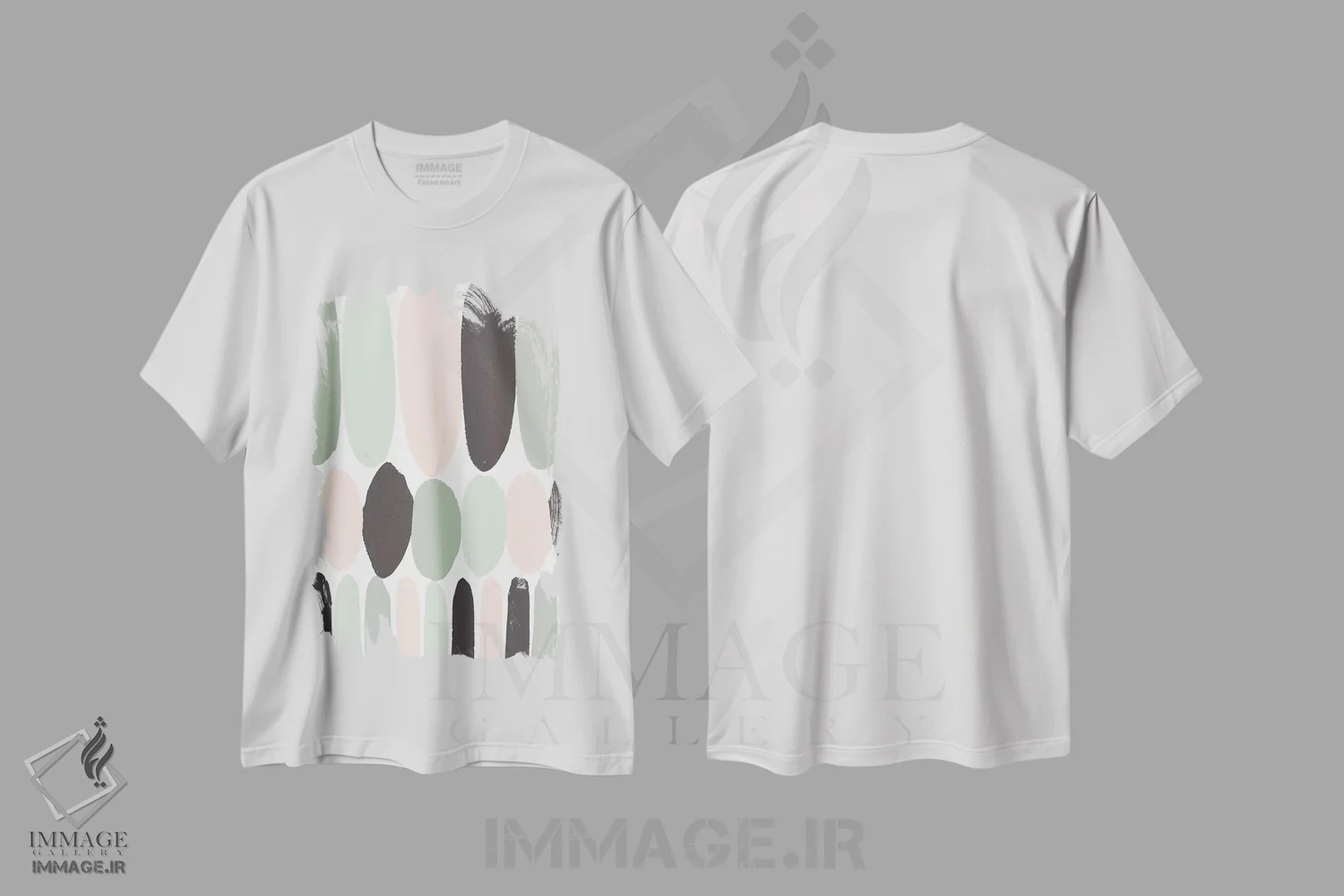 تیشرت سفید طرح دار "الگوی پاستلی" اثر لِینی لورث | immage.ir