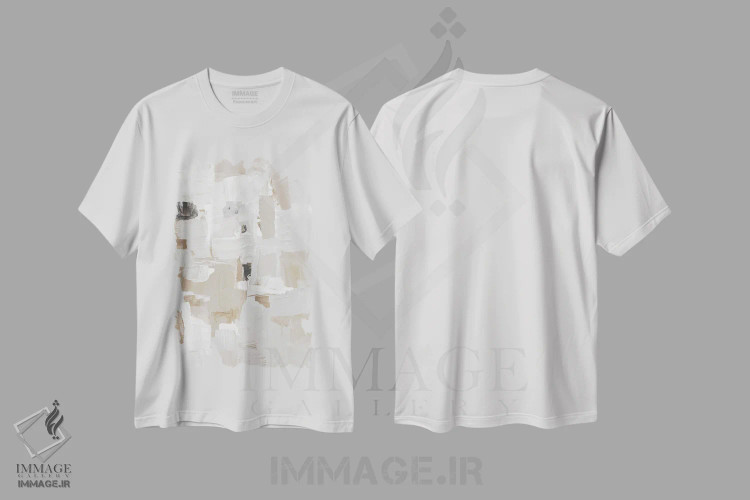 تیشرت سفید طرح دار "صلح II" اثر لِینی لورث | فروشگاه ایماژ