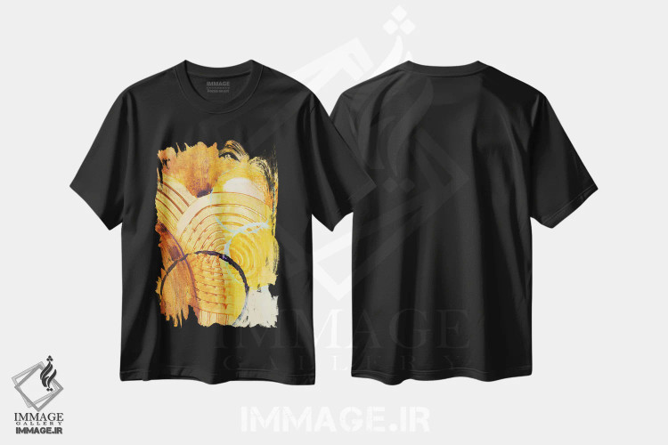 تیشرت مشکی طرح دار "فراتر و بالاتر II" اثر لِینی لورث | immage.ir