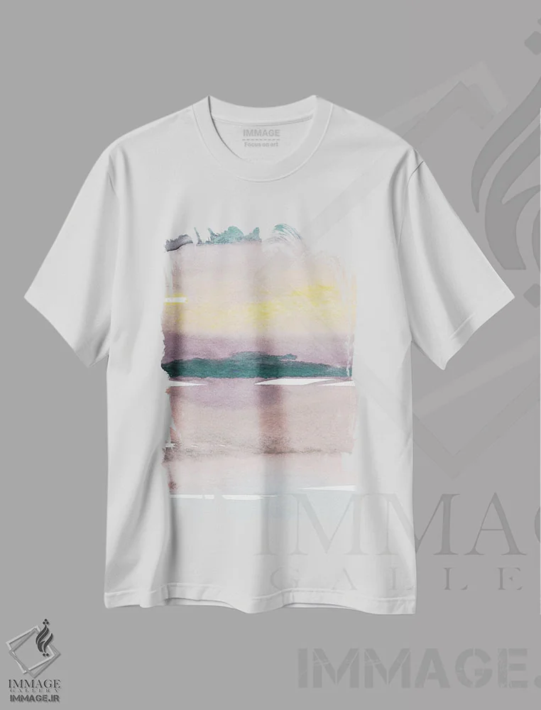 تیشرت سفید طرح دار "آسمان پشمک" اثر لِینی لورث | فروشگاه ایماژ
