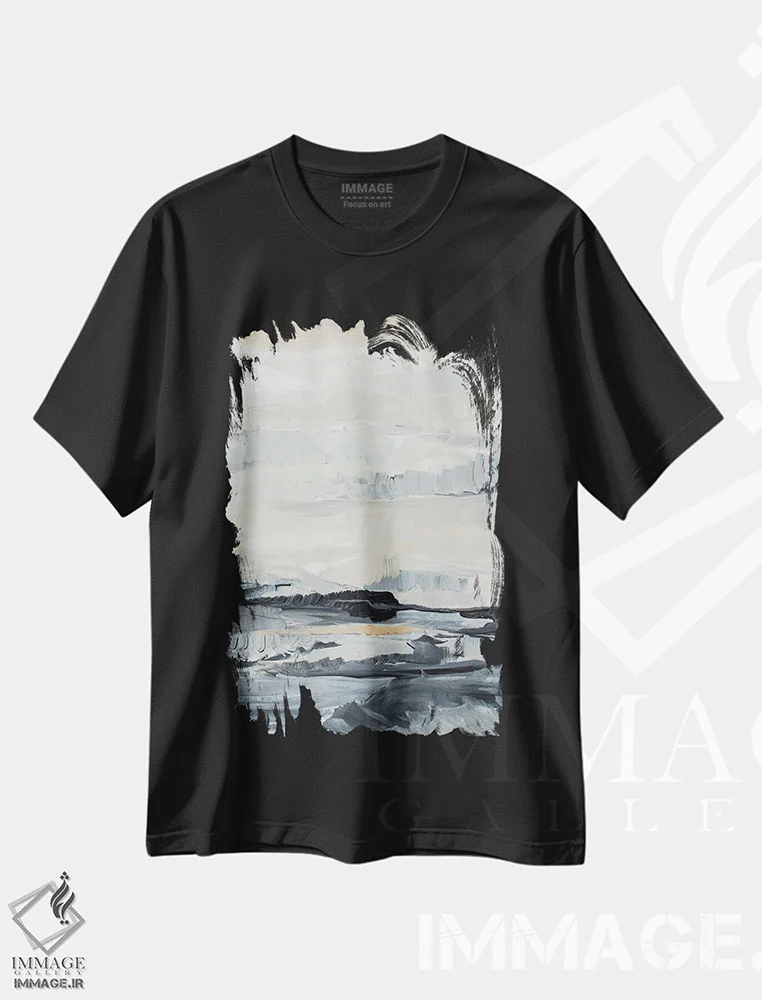 تیشرت مشکی طرح دار "آزادی دریا" اثر لِینی لورث | immage.ir