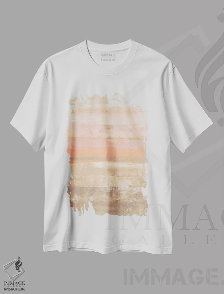 تیشرت سفید طرح دار "قبل از غروب شب" اثر لِینی لورث | فروشگاه ایماژ