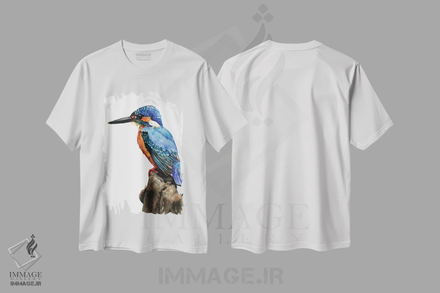 تیشرت سفید طرح دار "کتک"، هنر فاخر معاصر اثر لیزا لنون | فروشگاه ایماژ