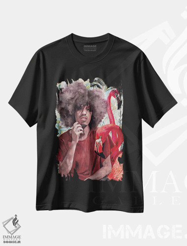 تیشرت مشکی طرح دار "صلح"، هنر آمریکایی آفریقایی تبار اثر لیزا لنون | فروشگاه ایماژ