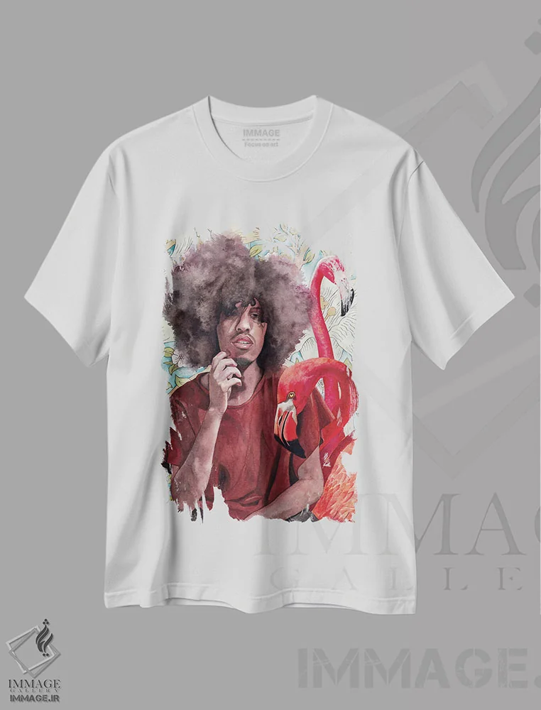 تیشرت سفید طرح دار "صلح"، هنر آمریکایی آفریقایی تبار اثر لیزا لنون | immage.ir