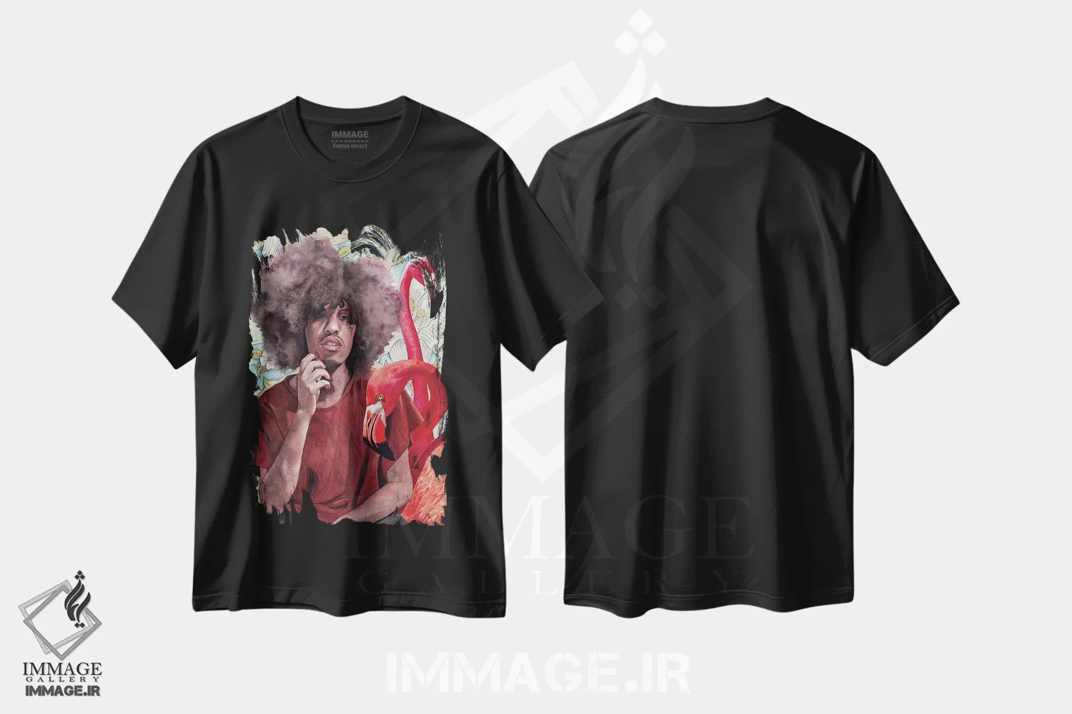 تیشرت مشکی طرح دار "صلح"، هنر آمریکایی آفریقایی تبار اثر لیزا لنون | فروشگاه ایماژ