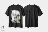 تیشرت مشکی طرح دار "گرگ"، هنر فاخر معاصر اثر لیزا لنون | فروشگاه ایماژ